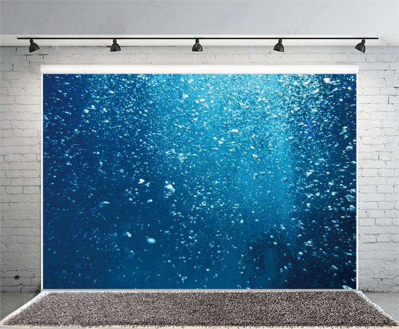 Leyiyi 6x4ft Photography Background Underwater World Backdrop Ocean Diving Seaside Holiday Summer Party Bubble Sunlight Honeymoon Travel Royal Hawaiian Luau Hula Party Photo Portrait Vinyl Studio Prop - Image 1